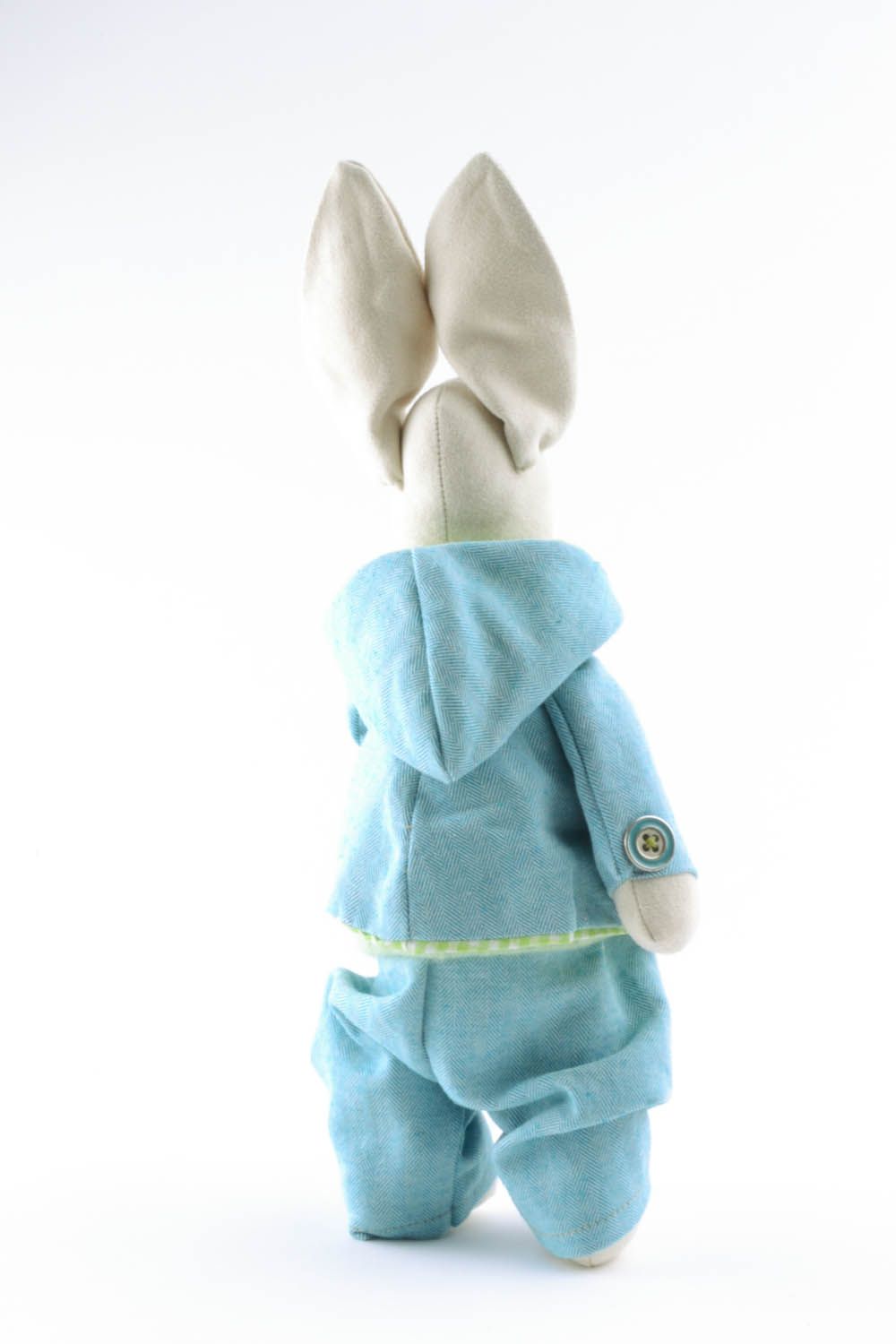 Handmade fabric toy Hare with Flowers photo 3