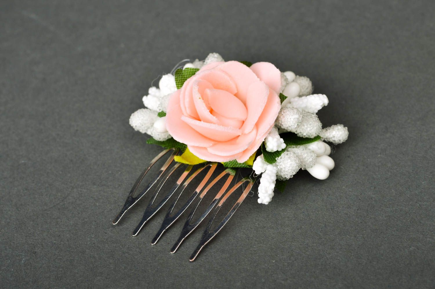 Handmade hair accessories flower hair comb designer accessories hair jewelry photo 2