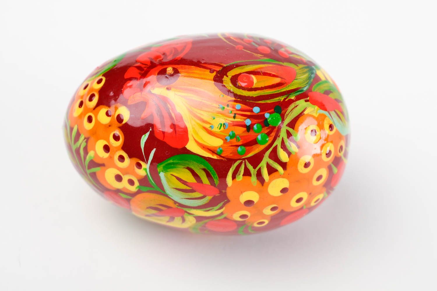 Decoración para Pascua hecha a mano huevo decorado de madera regalo original foto 3