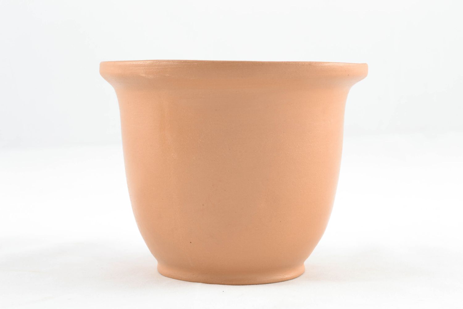 Plain ceramic clay pot in beige color 1 lb photo 3