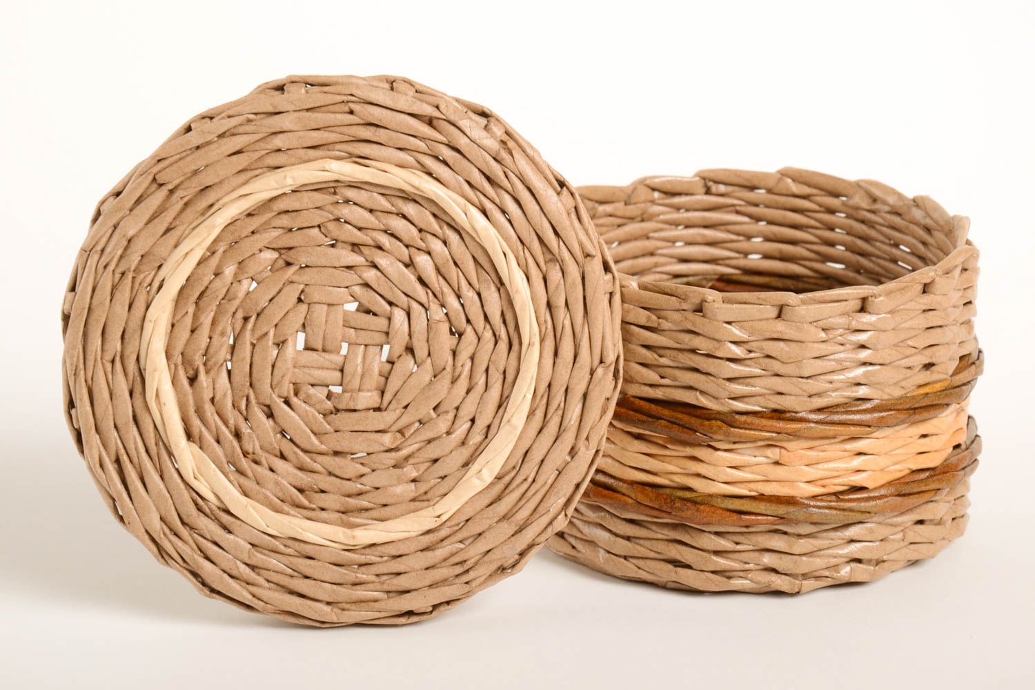 Unusual woven basket paper designer box beautiful handmade kitchen utensils photo 4