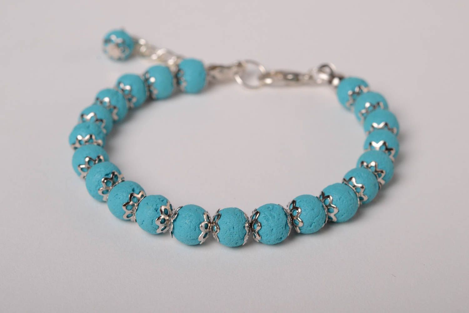 Polymer clay bead bracelet handcrafted jewelry wrist bracelet gifts for girls photo 1