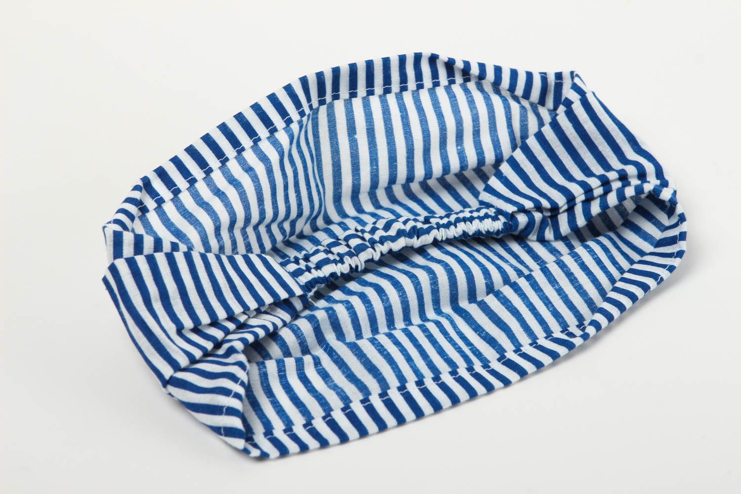 Striped handmade headband textile headband design childrens bandana for girls photo 4