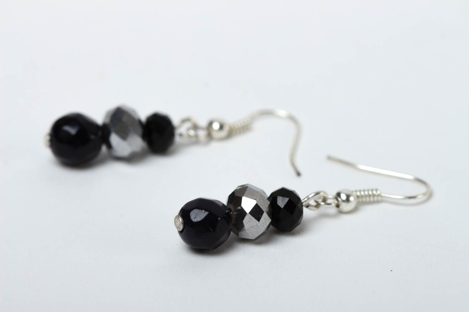 Handmade earrings with aventurine beads earrings with charms designer jewelry photo 3