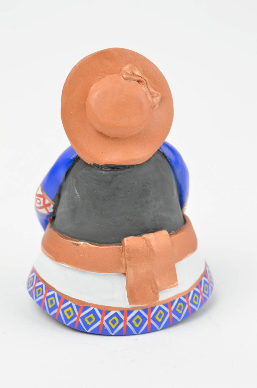 Campanella decorativa fatta a mano in ceramica souvenir in terracotta originale foto 3