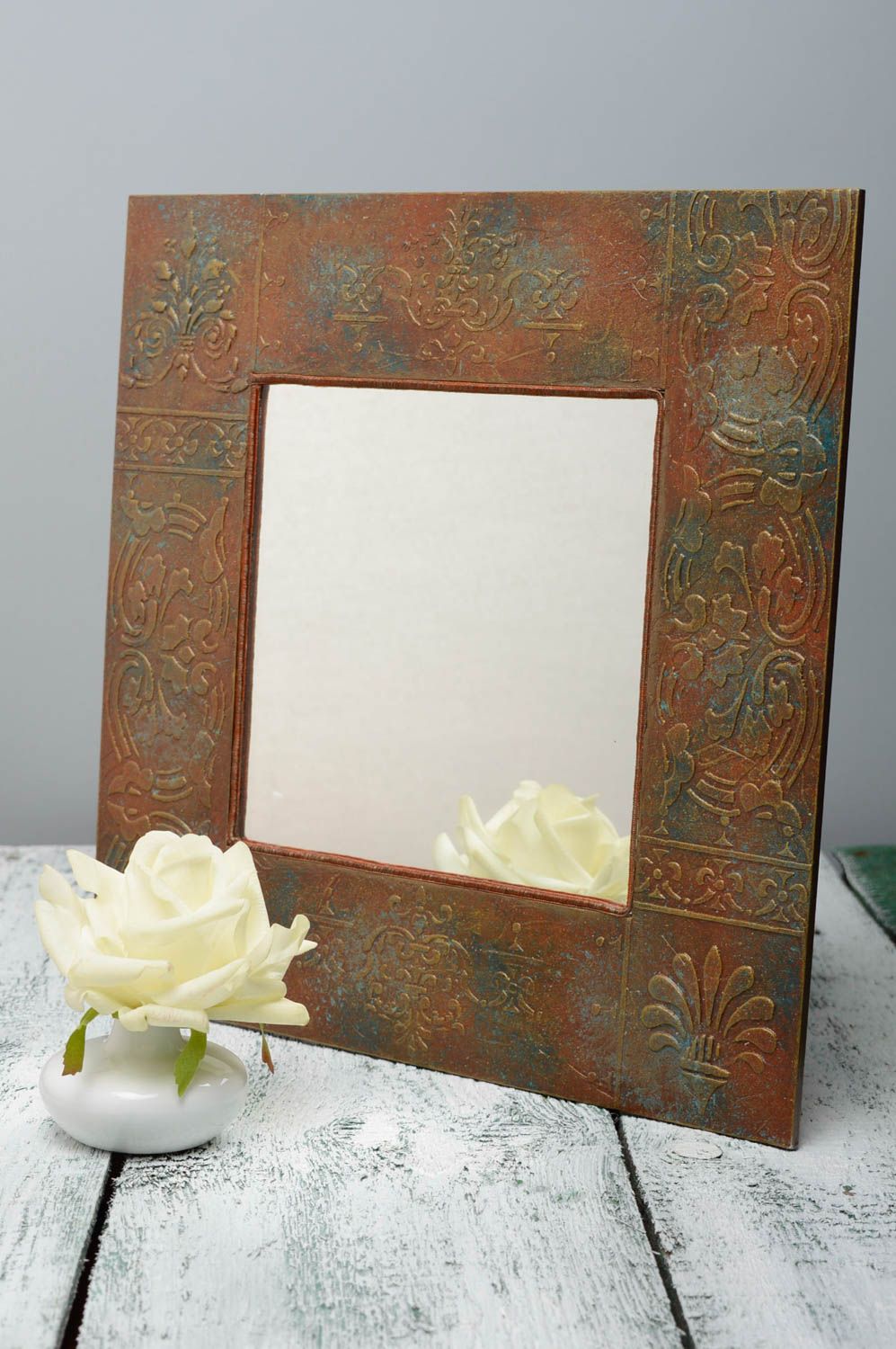 Handmade framed mirror Orient Motive photo 2