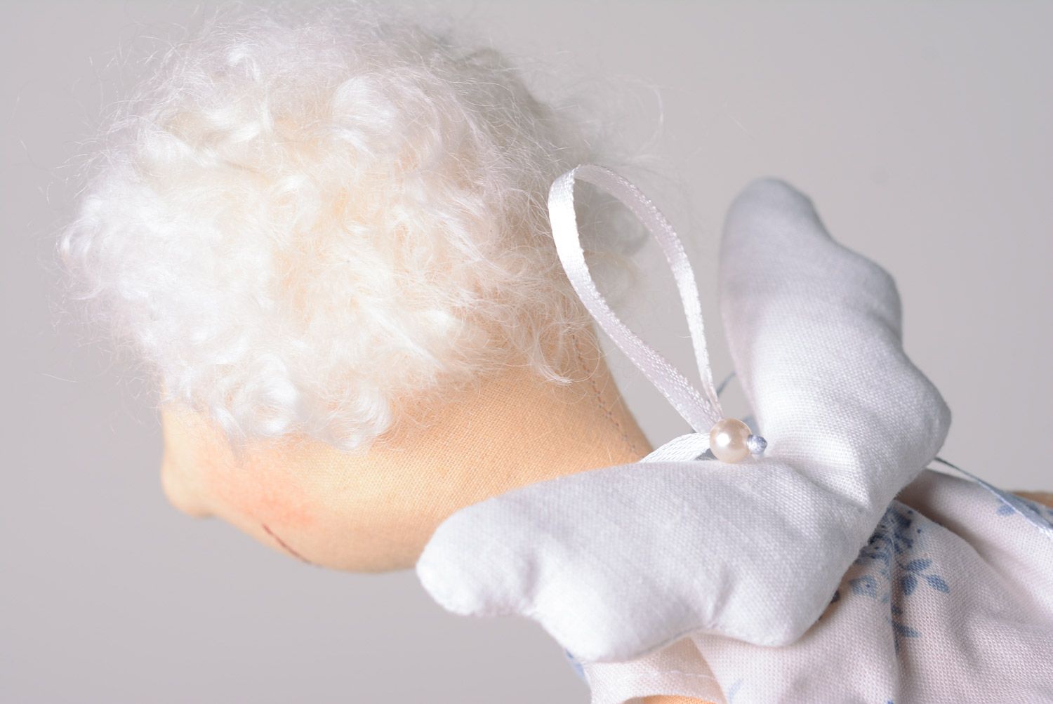 Jolie poupée molle en tissu de coton décorative faite main pour enfant Ange photo 5