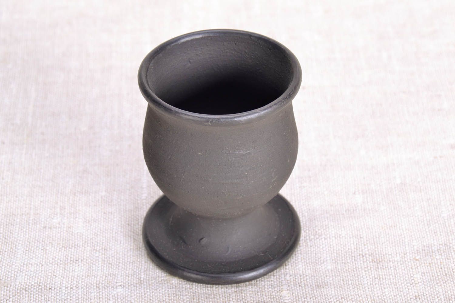 Copo de cerâmica feito à mão de cerâmica de fumaça preta foto 4