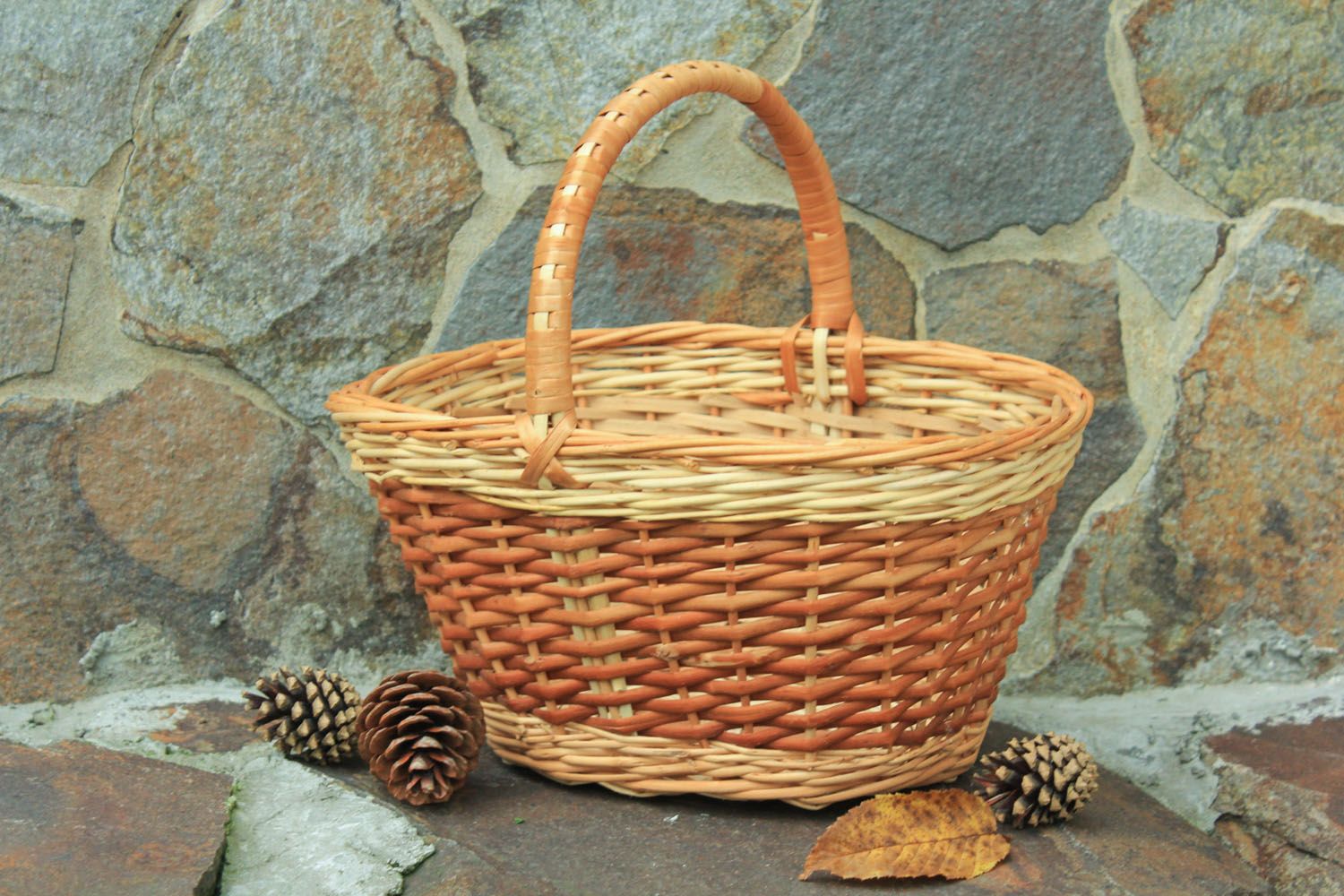 Eco friendly wicker basket photo 1