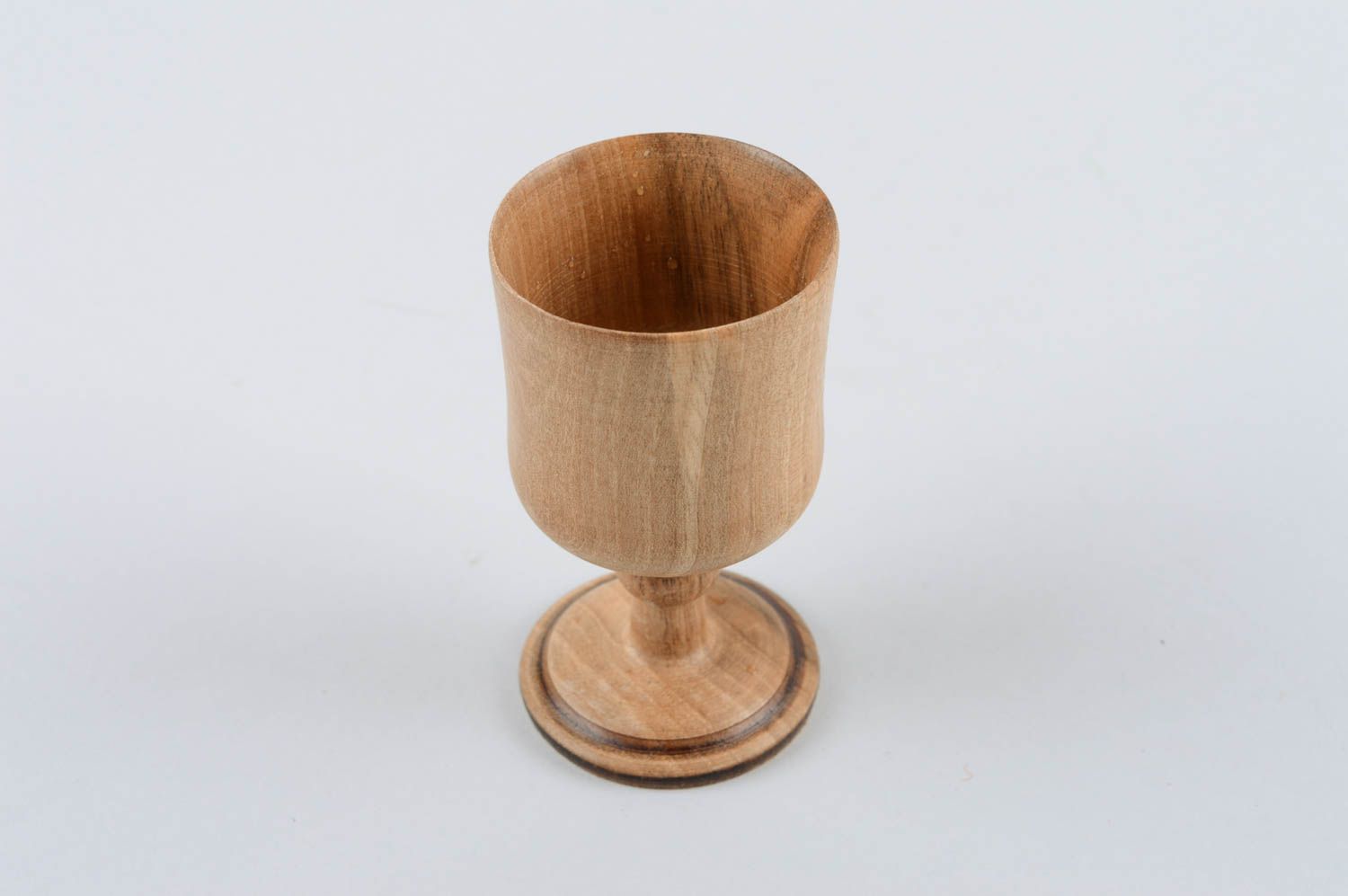 Copa para vino hecha a mano de madera vajilla moderna regalo original para amigo foto 2