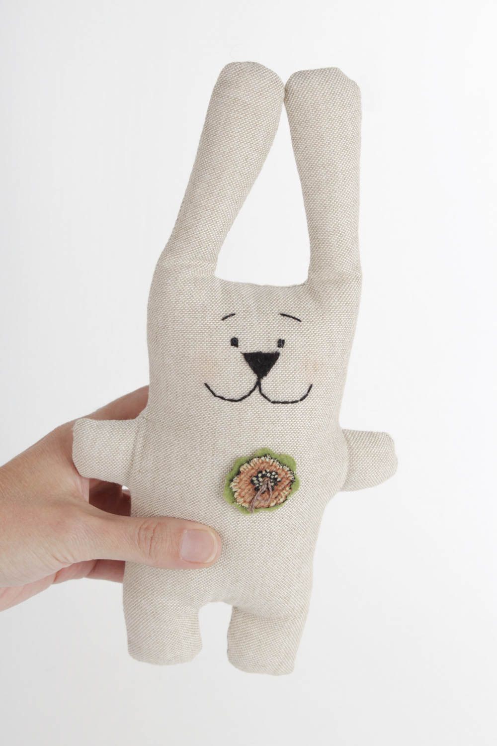 Conejo de peluche hecho a mano para decorar animalito de tela juguete para bebés foto 2