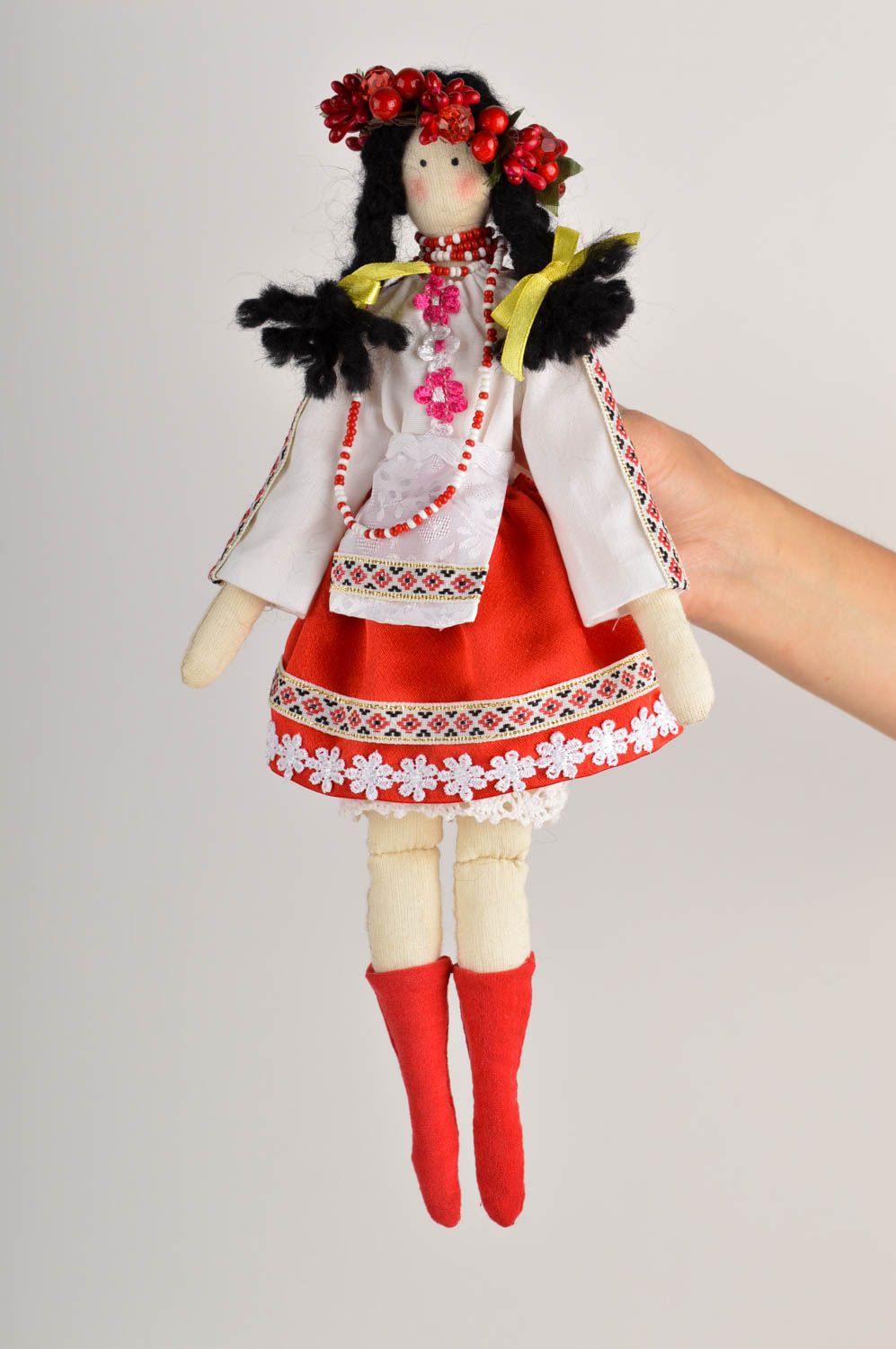 Кукла из ткани кукла ручной работы мягкая кукла в национальном костюме фото 5