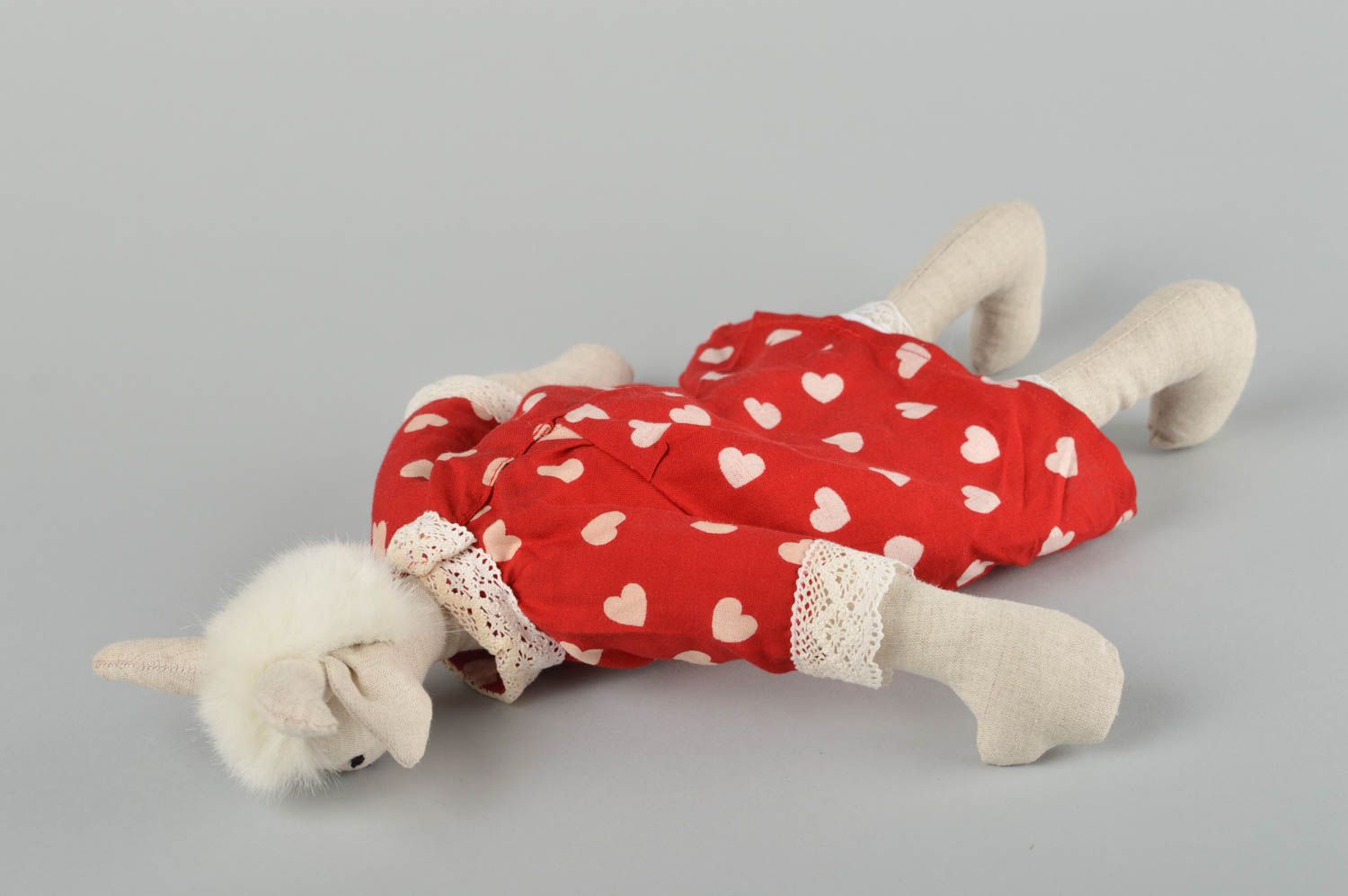 Игрушка коза ручной работы авторская игрушка стильный подарок для детей фото 5