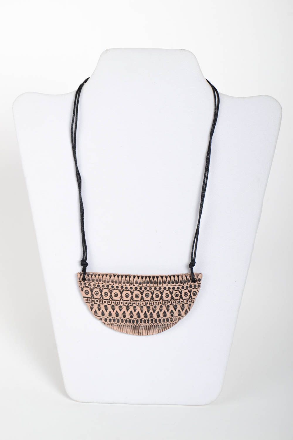 Unusual pendant ceramic neck accessory handmade designer pendant women gift photo 2