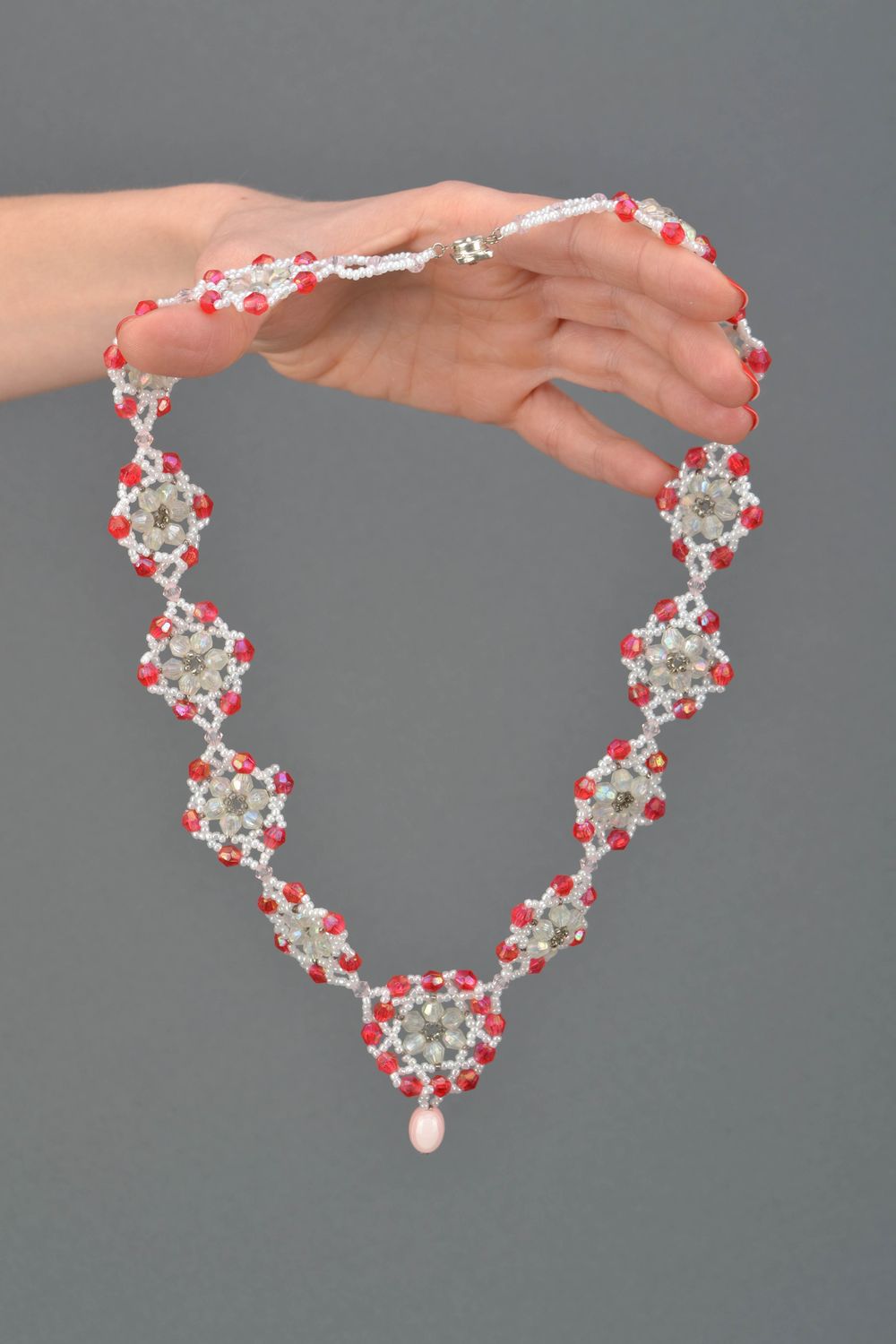 Handmade beaded necklace photo 4