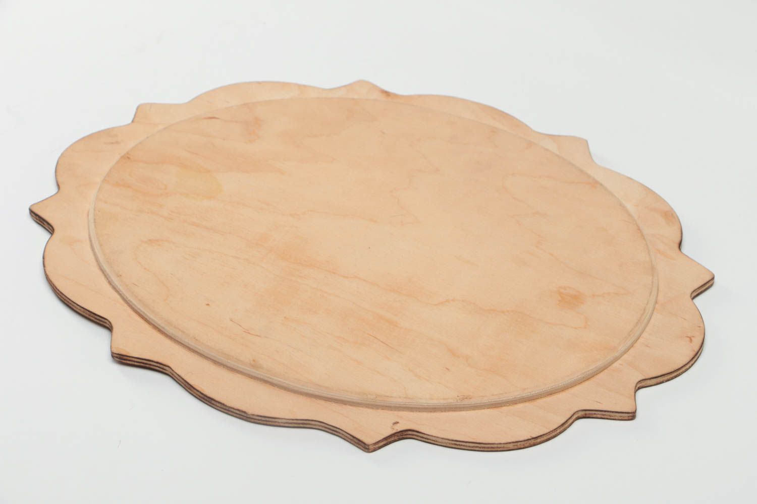 Handmade Geschirr aus Holz Geschenk Idee Holzteller rund Haus Dekor mit Bemalung foto 4