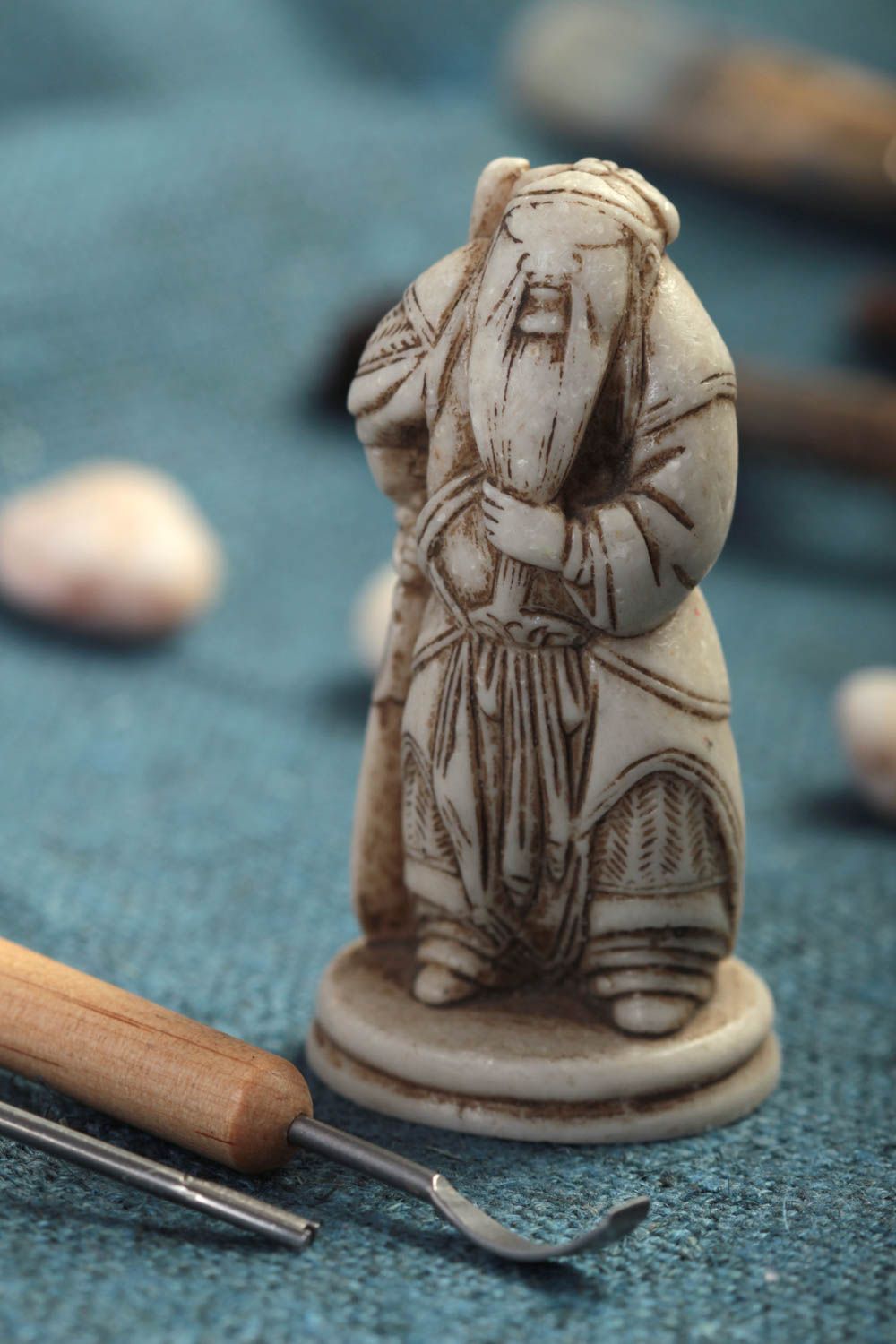 Figurine décorative fait main Petite statue Déco maison Général Guan Yu photo 1