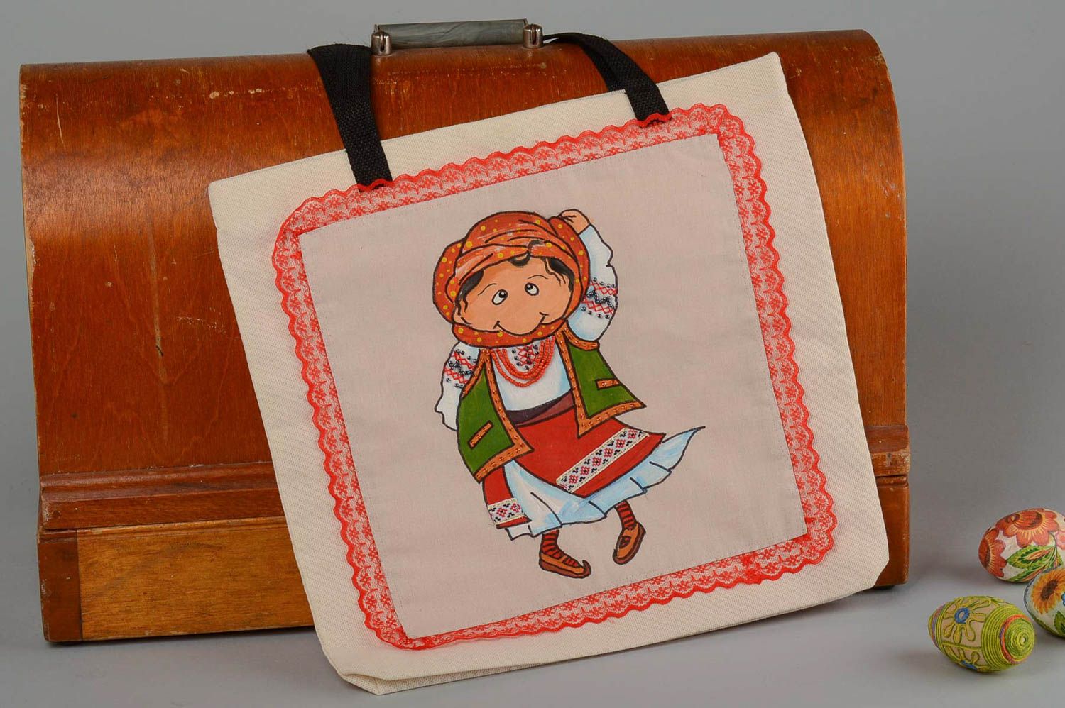 Bolso de tela de algodón artesanal estiloso accesorio para mujer regalo original foto 1