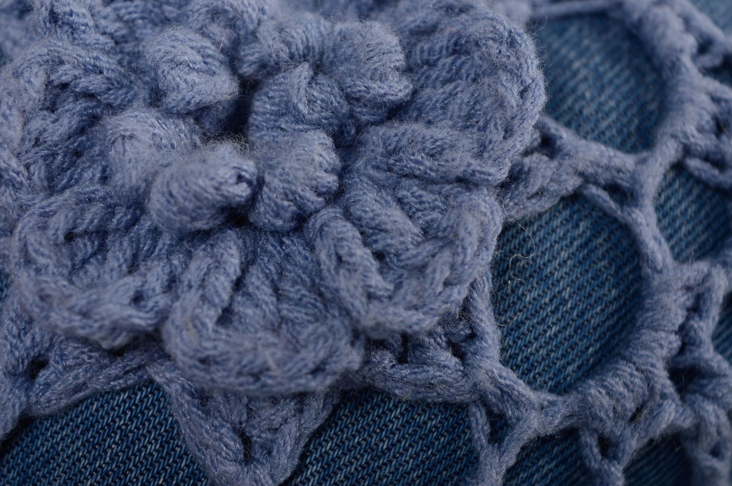Handmade crochet interior pendant Blue Heart photo 3