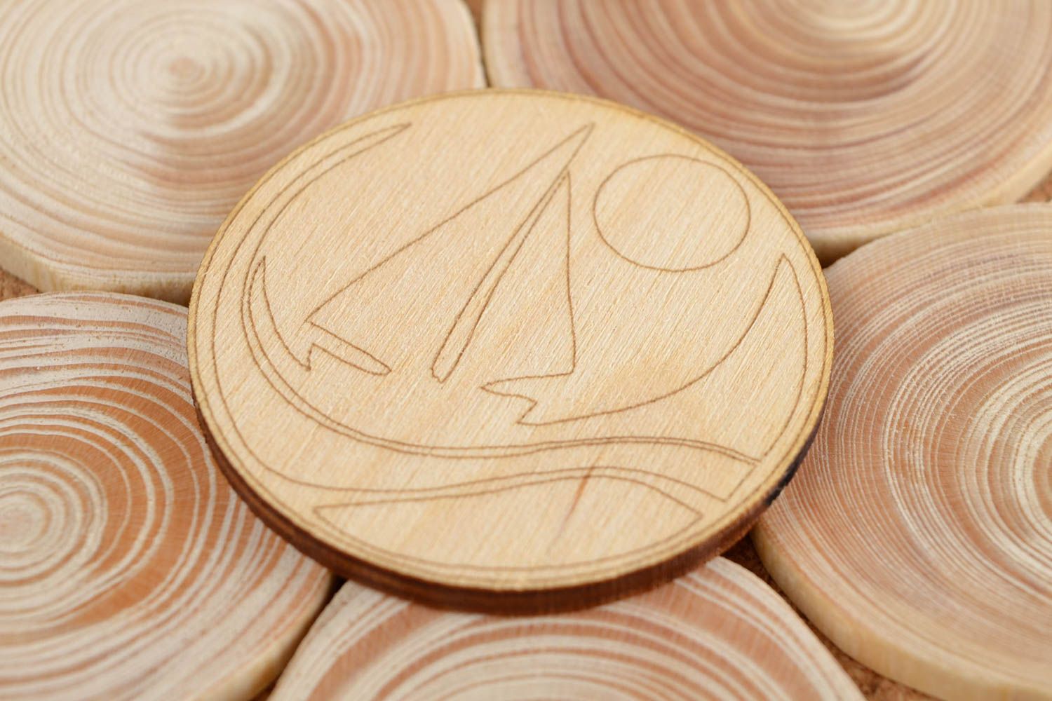 Miniatur bemalen handmade Holz Figur rund Rohling zum Bemalen für Decoupage foto 1