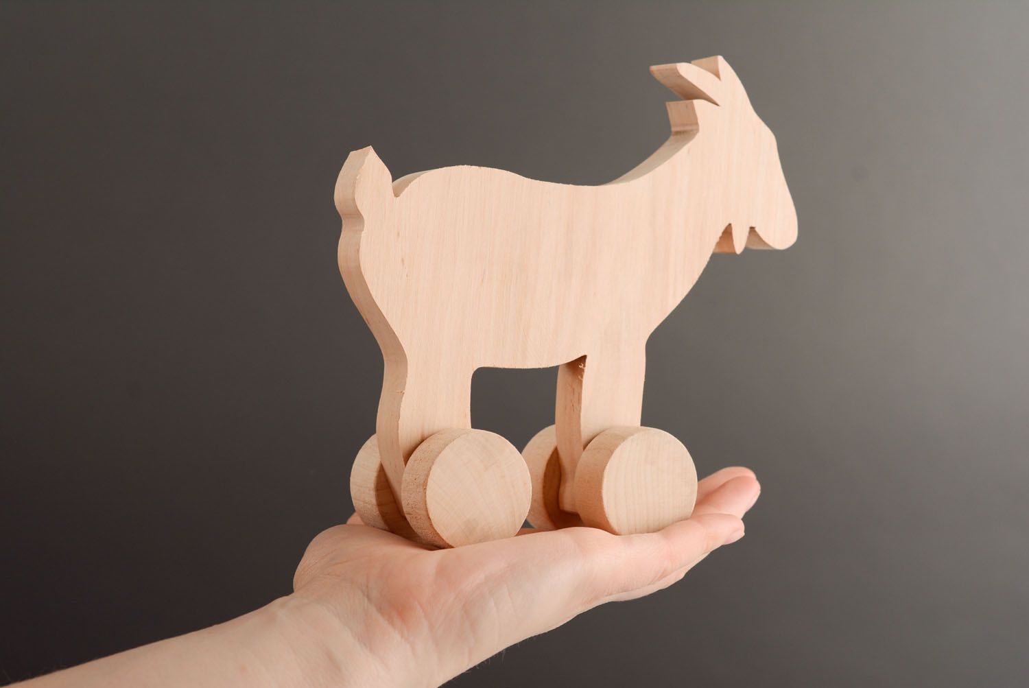 Ébauche en bois décorative faite main Jouet chèvre photo 3