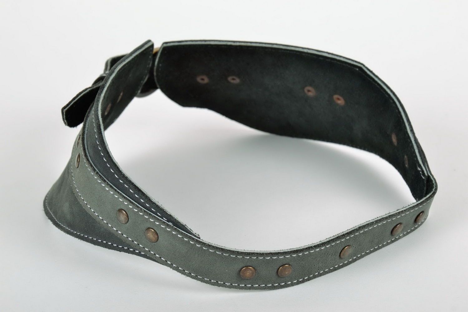 Belt made from Italian natural leather with clasp photo 3
