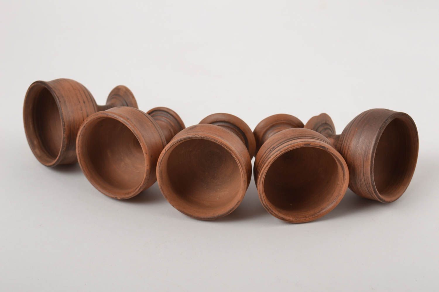 Schnapsgläser Keramik handmade Pinnchen Schnaps stilvoll Geschirr aus Ton foto 2