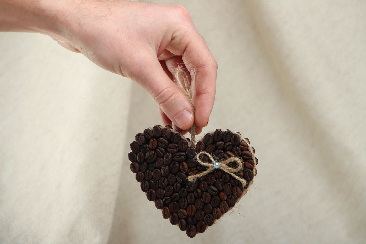 Interior pendant Heart with Coffee Grains photo 4