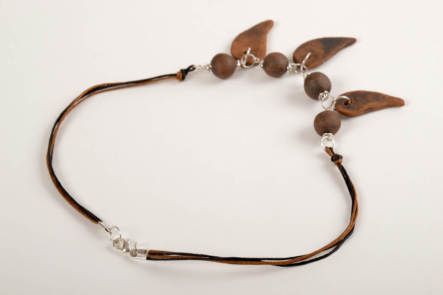 Collar artesanal de arcilla bisutería hecha a mano regalo original para mujer foto 3