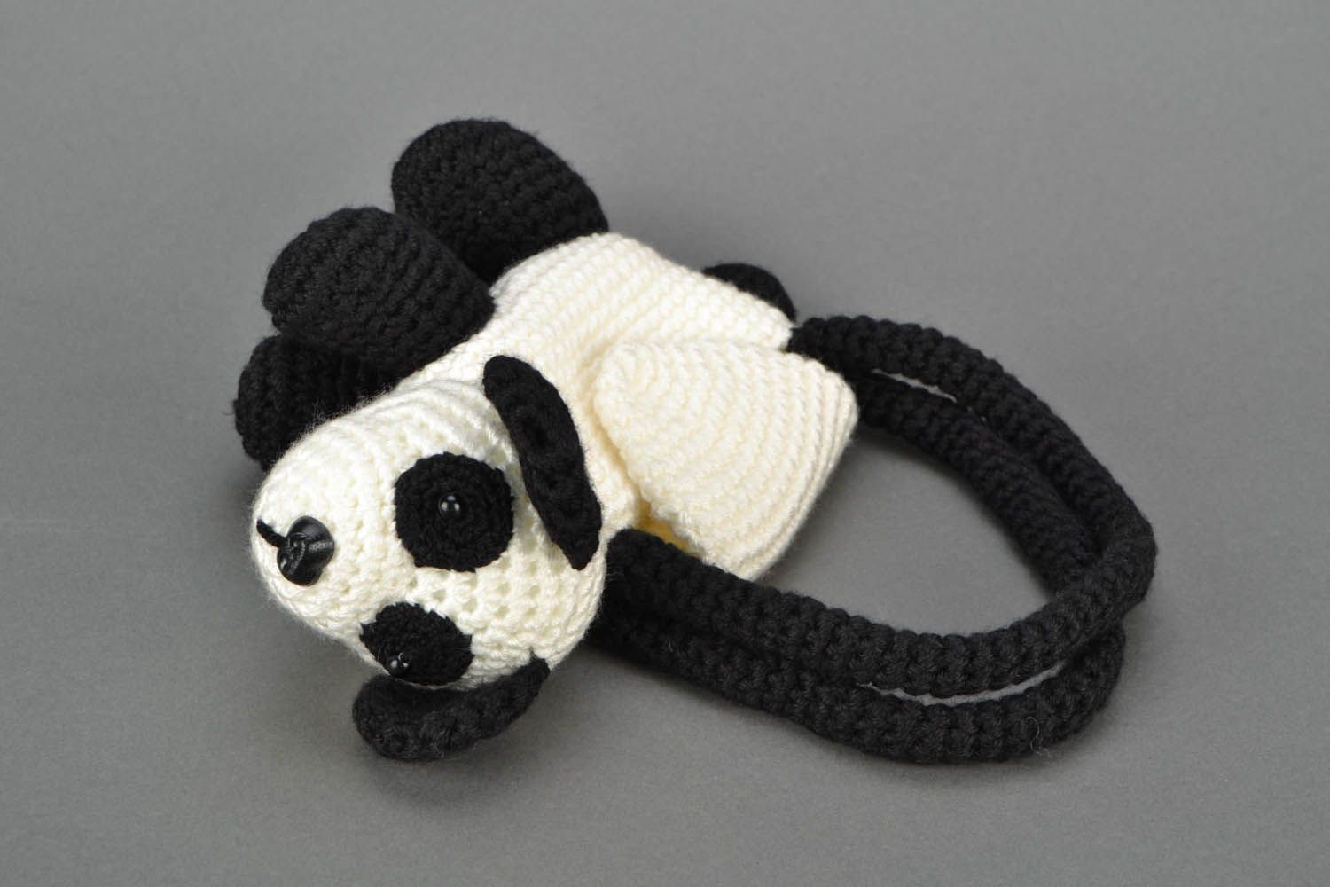 Gehäkelte Tasche Panda foto 3