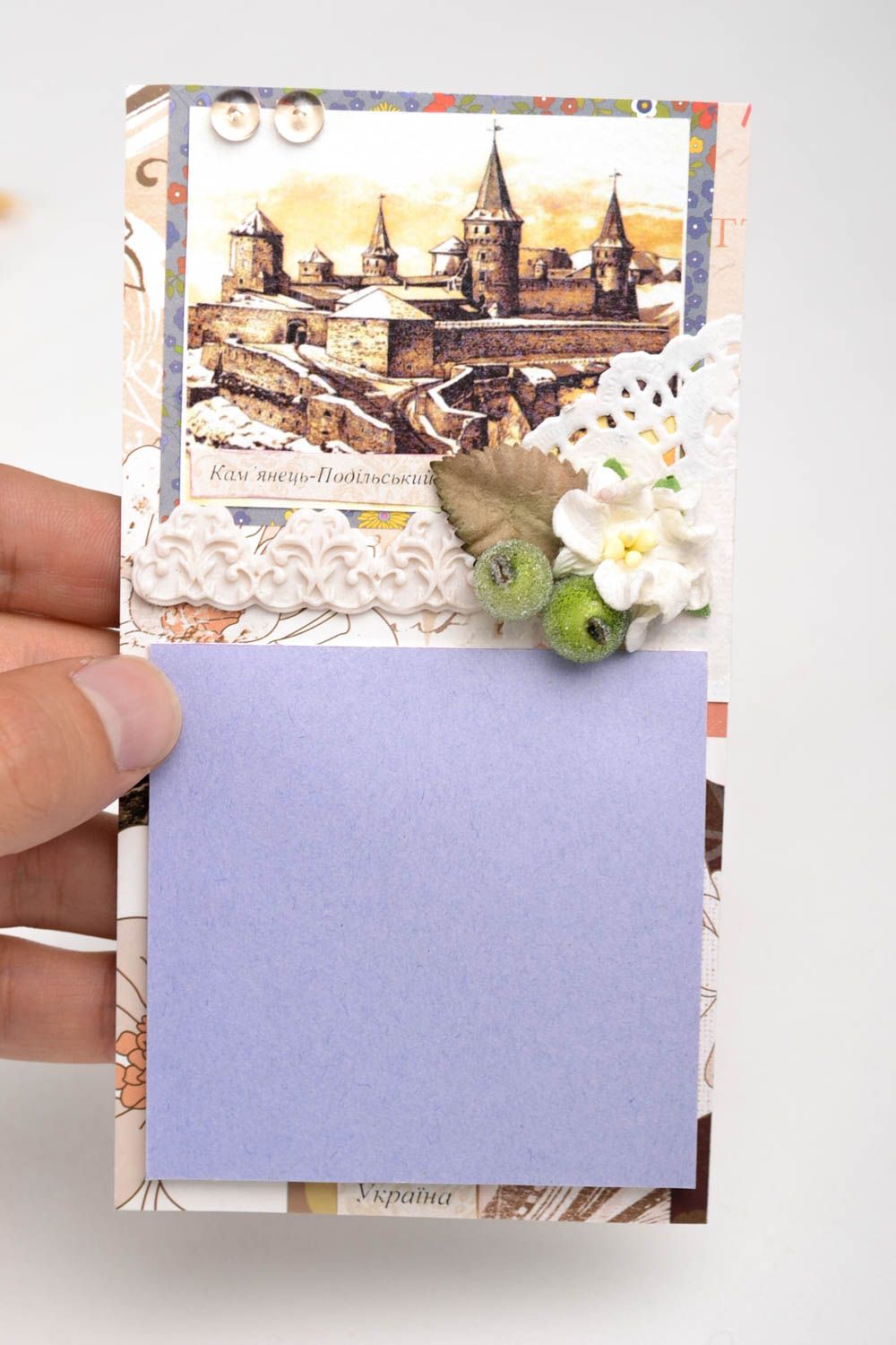 Handmade cute greeting card stylish designer postcard beautiful souvenir photo 5