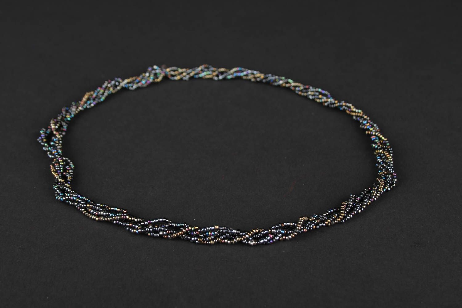 Колье из бисера украшение ручной работы ожерелье из бисера авторское стильное фото 1
