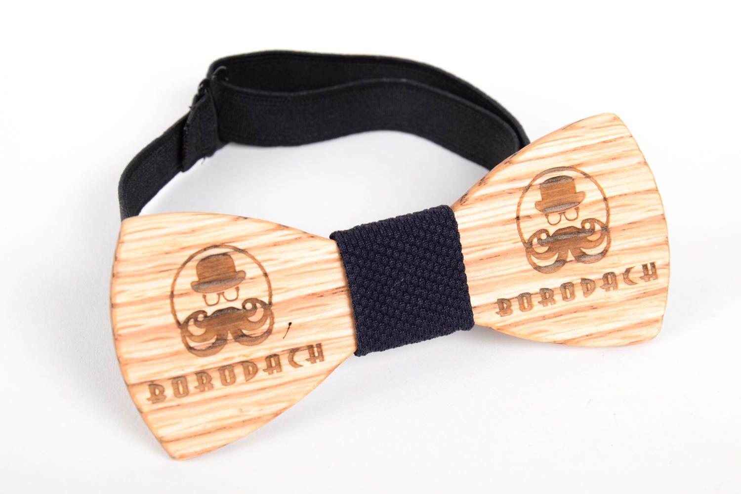 Handmade ausgefallene Fliege Krawatte Accessoire für Männer Fliege aus Holz  foto 2