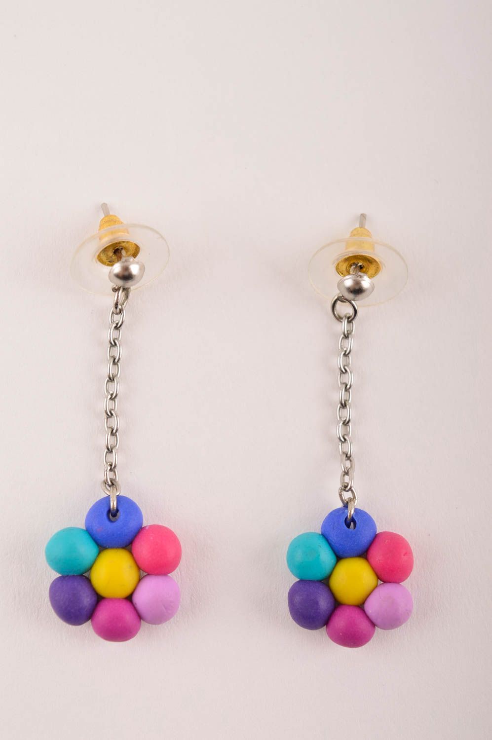 Handmade earrings designer earrings polymer clay jewelry unusual gift for women photo 3