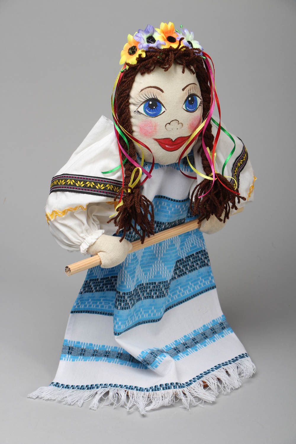 Accroche-torchon original en forme de poupée fait main photo 1