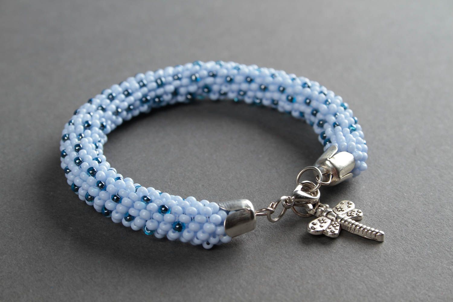 Seed bead bracelet handmade bijouterie stylish accessories woven cord bracelet photo 3