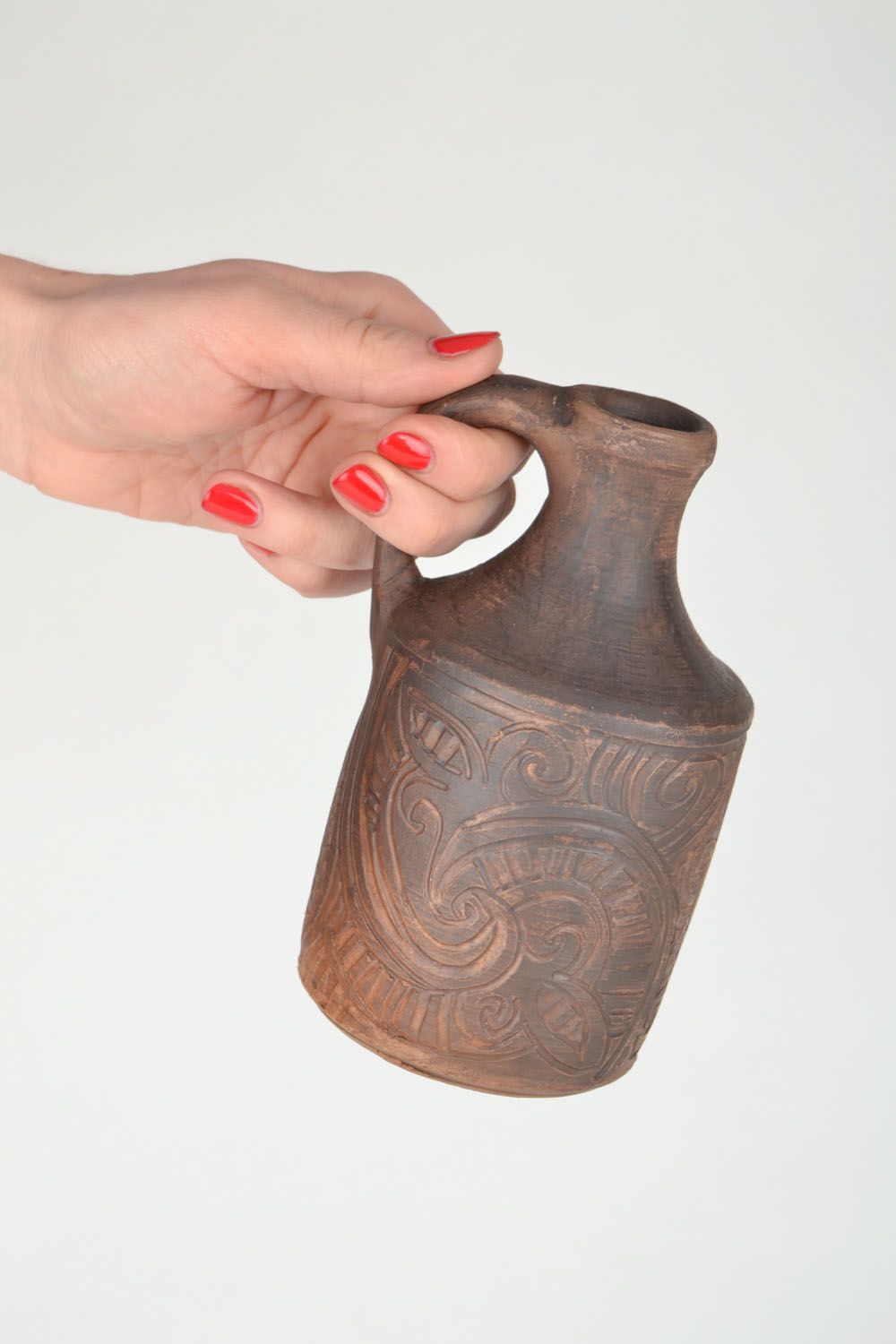 Ceramic bottle with handle photo 2