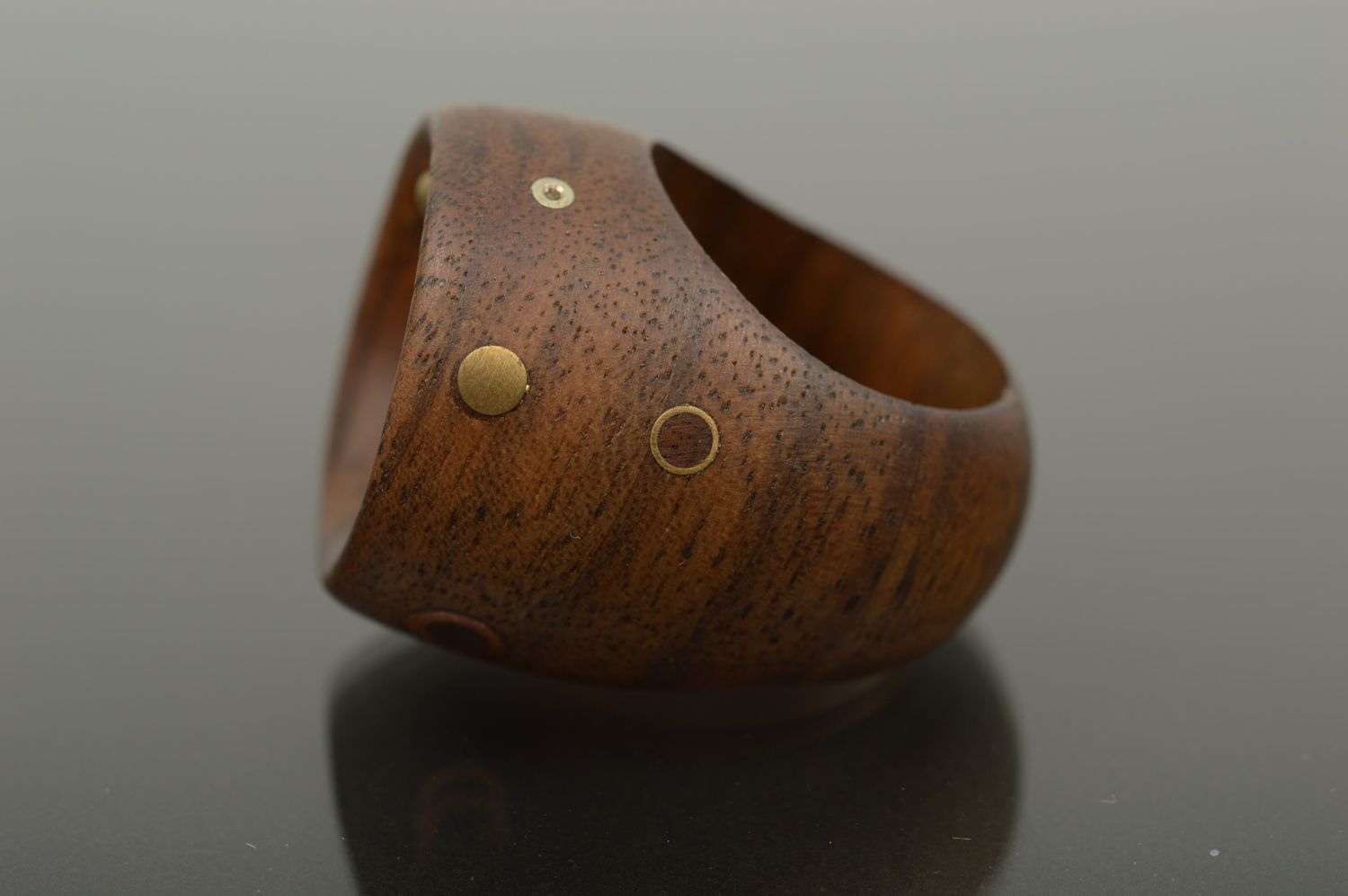 Ring Geschenk handmade Schmuck Modeschmuck Ring Accessoire für Frauen aus Holz foto 4