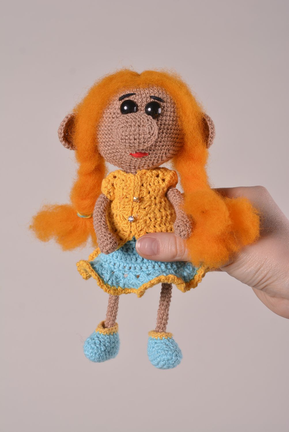 Crochet doll handmade exclusive toys designer doll present for children photo 4