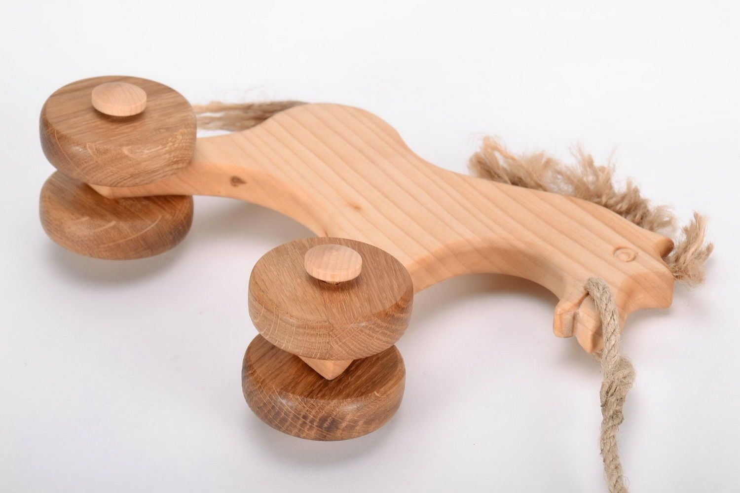 Wooden toy on wheels Horse photo 5