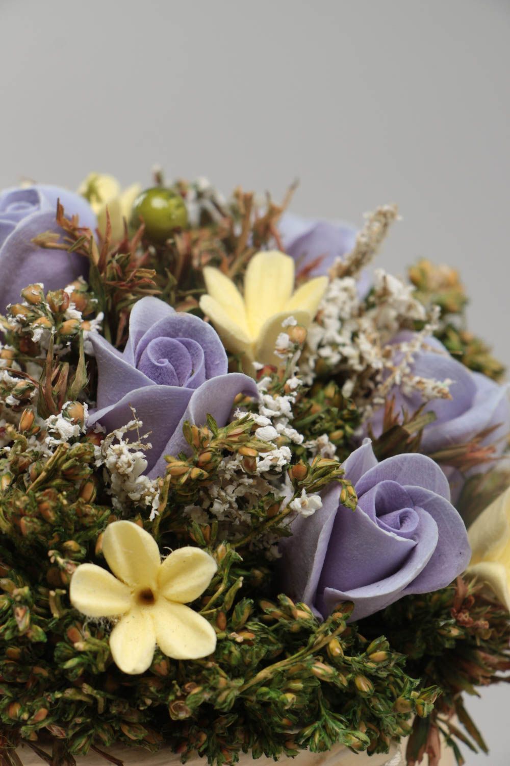 Fleurs artificielles réalisées en pâte polymère japonaise faites main décoration photo 3