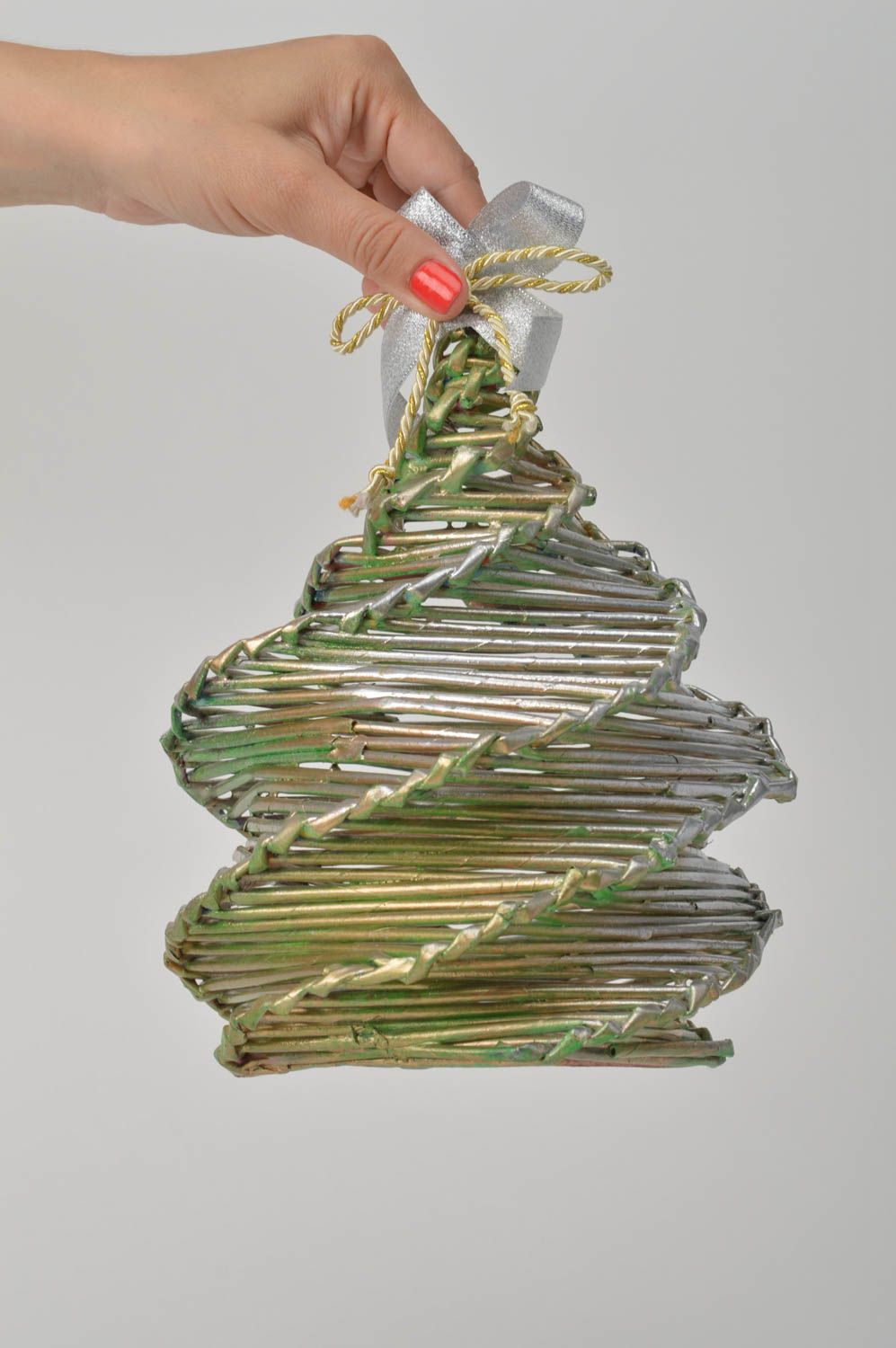 Adorno navideño hecho a mano árbol de Navidad regalo original estiloso festivo foto 1