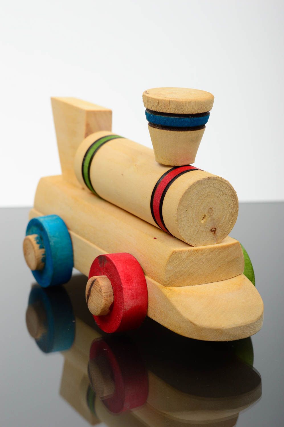 Handmade Kinderspielzeug Holz Spielzeug für Kinder Geschenk aus Holz Lokomotiv foto 2