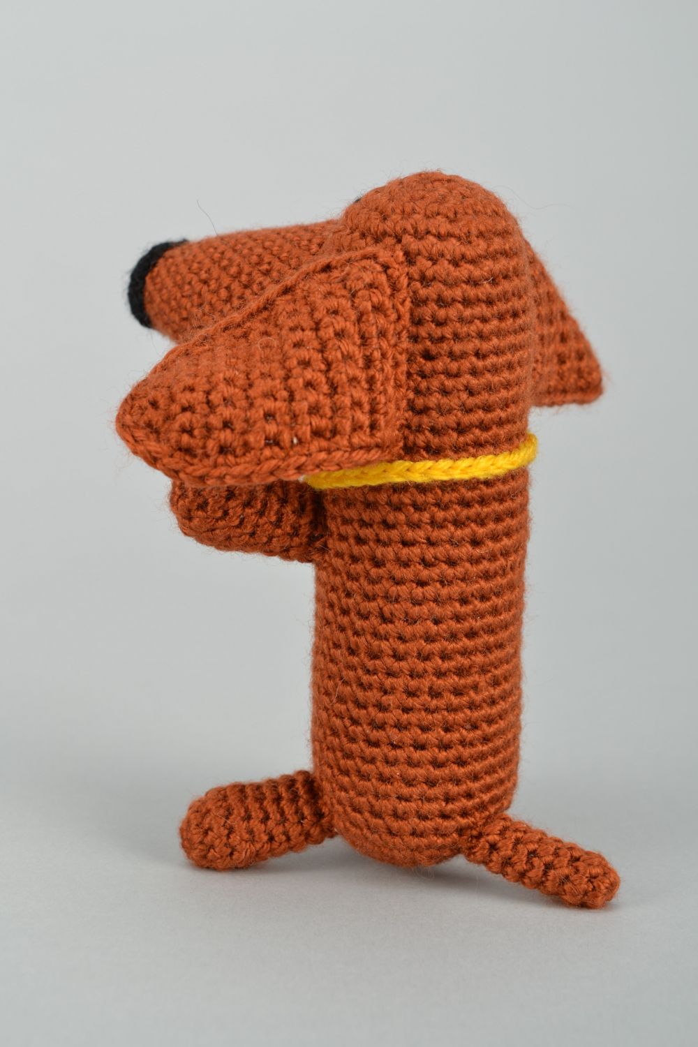 Soft crochet toy Badger-dog photo 4