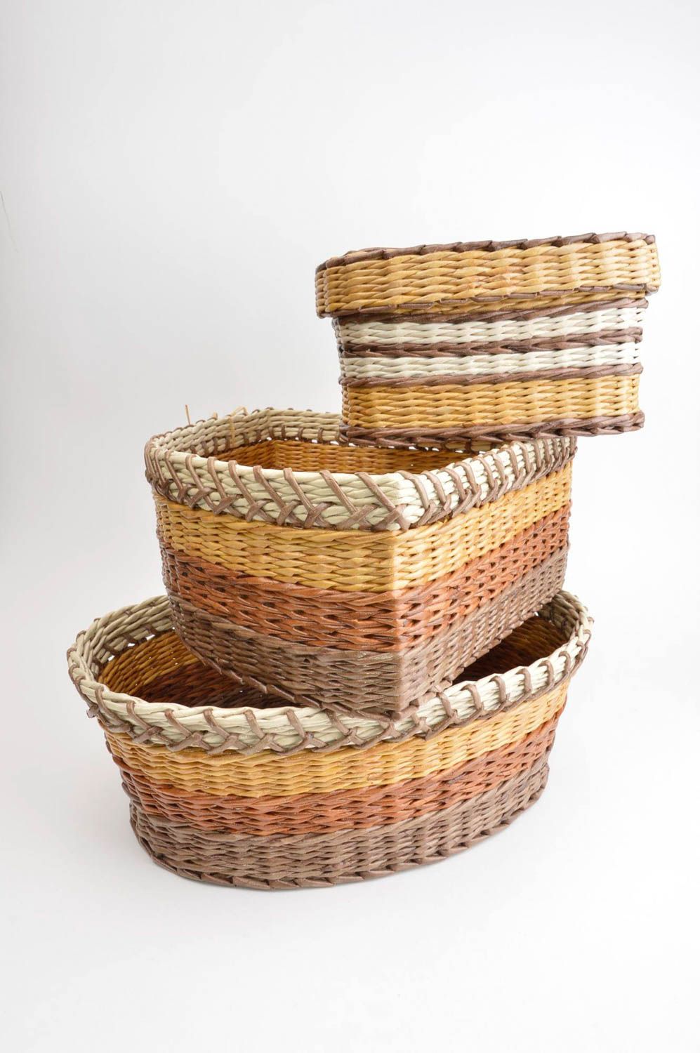 Handmade box unusual wicker basket interior decor ideas handmade basket 3 items photo 5