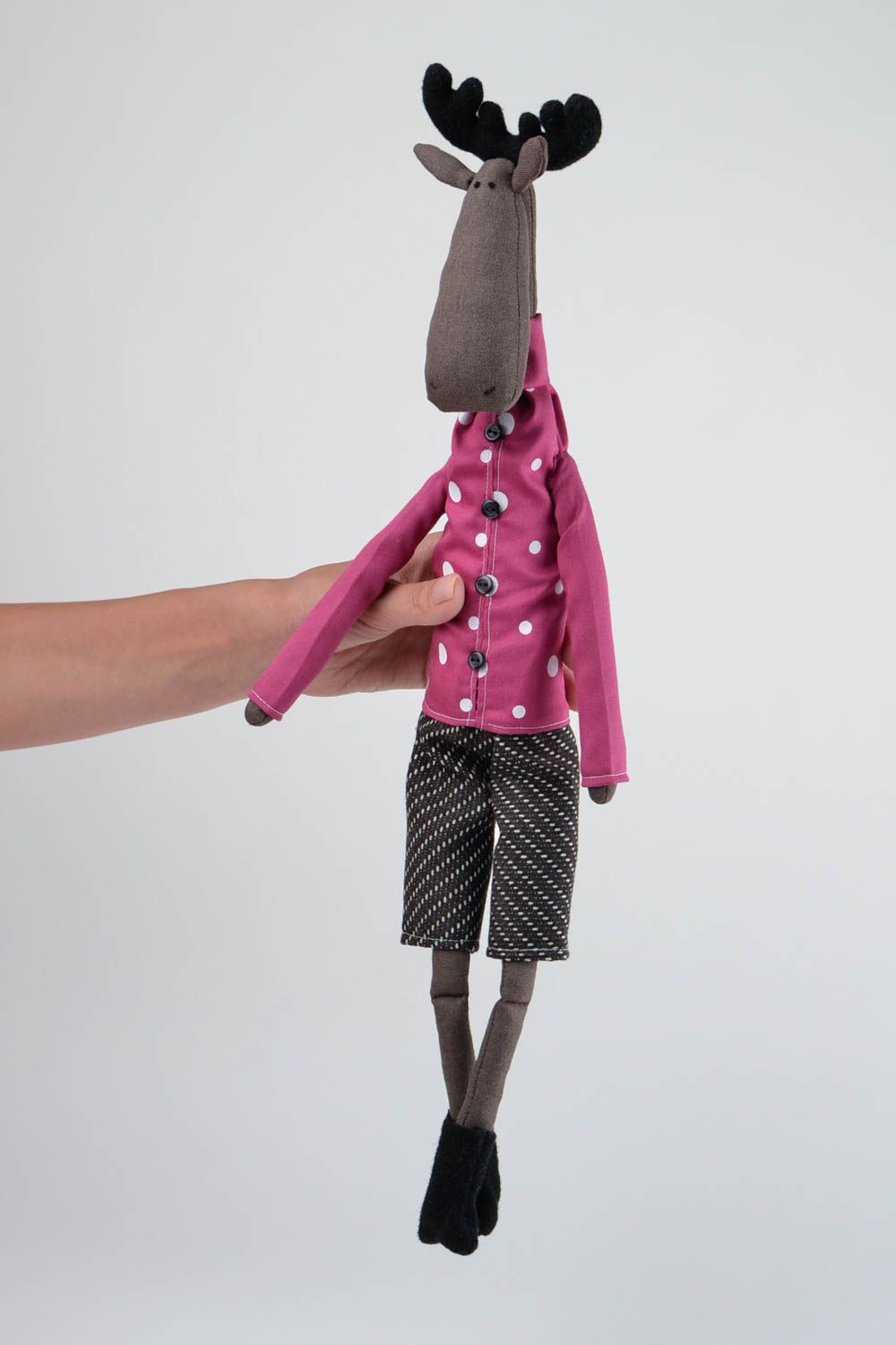 Игрушка лось ручной работы мягкая игрушка подарок ребенку и на новоселье фото 2