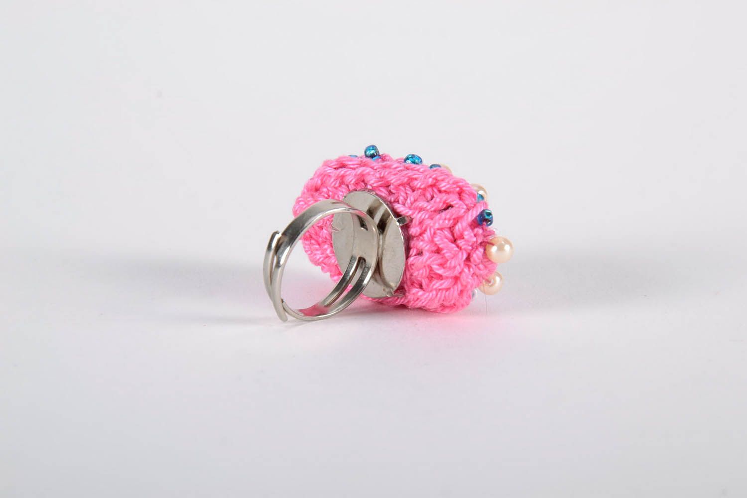Handmade Frauen Ring handgemachter Schmuck Accessoire für Frauen rosa stilvoll  foto 3