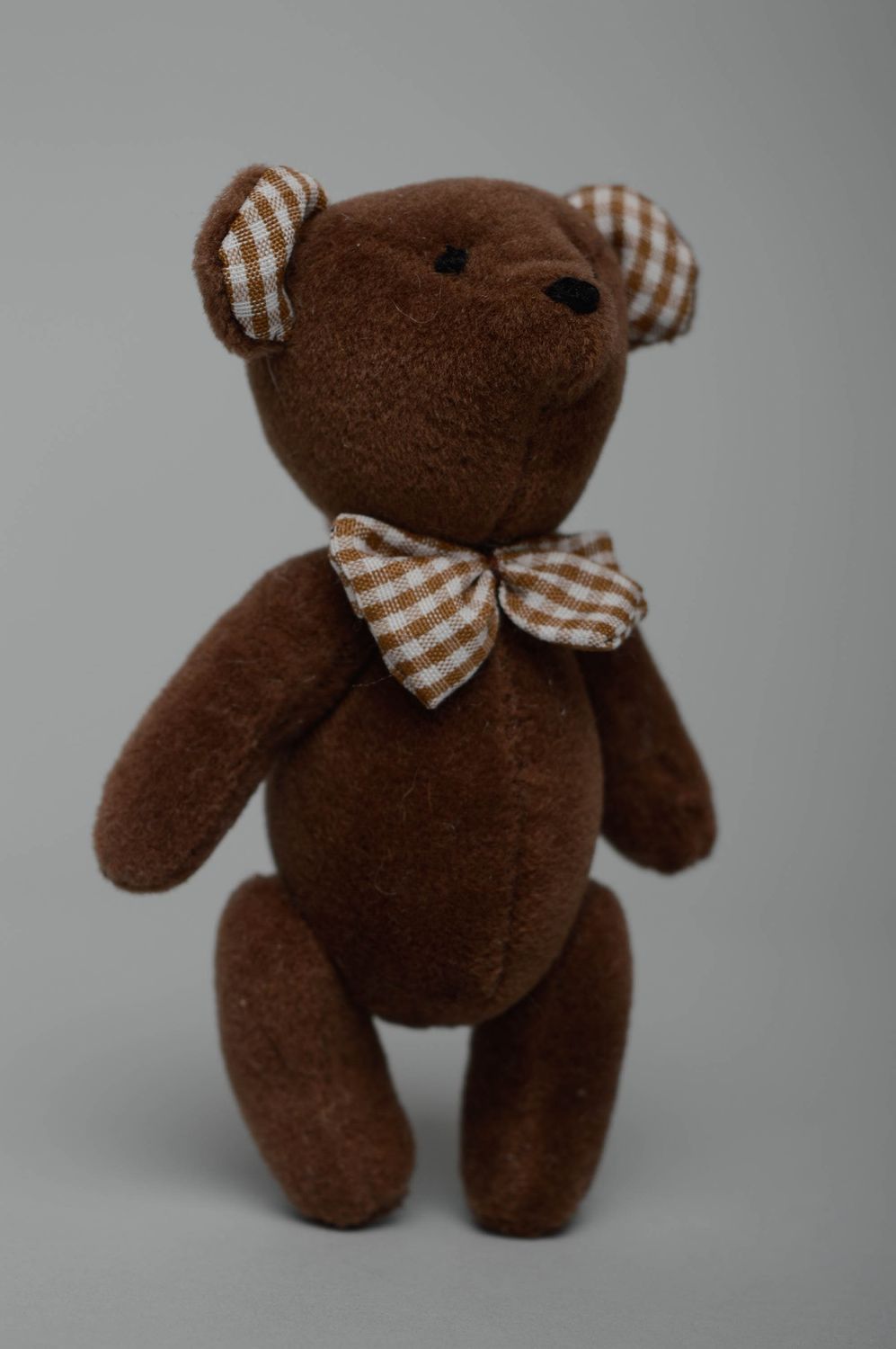 Soft suede toy bear photo 1