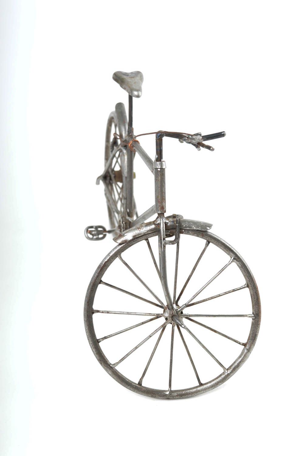 Декор для дома хэнд мэйд фигурка из металла необычный подарок Ретро велосипед фото 2