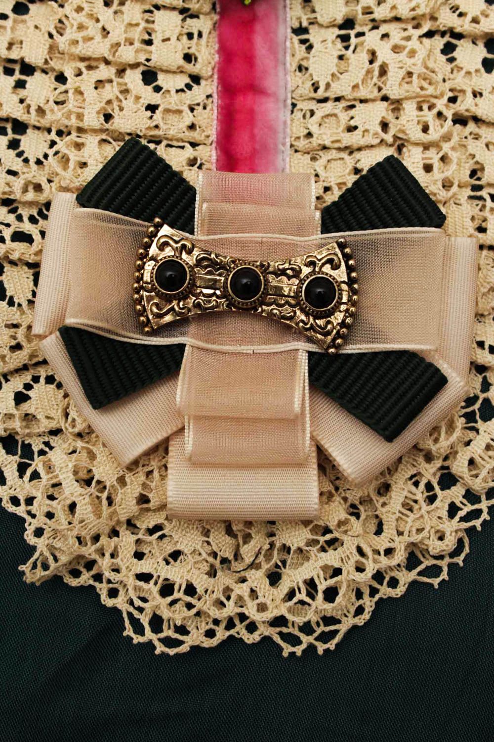 Designer brooch handmade textile brooch present for women fashion jewelry photo 1